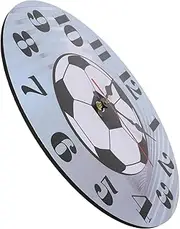MUELODSIC Silent Non Ticking Football Wall Clock Modern Decorative Clock for Home Office Farmhouse Effortless Installation Durable Design Versatile for Bedrooms Living Rooms