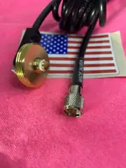 NMO 3/8" to 3/4 Inch Antenna Hole Mount with Mini UHF Connector 14' RG-58/U