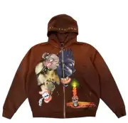 XL-NEW Travis Scott x Ecko ComplexCon Limited Exclusive Brown Zip UP Hoodie