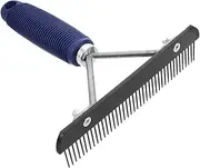 KICHOUSE Horse Dematting Brush Rake Comb Ergonomic Stainless Steel Grooming Tool for Coat Care Easy Cleaning Durable Design Dogs and Pets