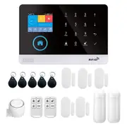 433Mhz Wireless Wifi+Gsm Auto-Dial Alarm Security System Lcd Door Sensor Pir Motion Sensor App