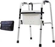 Walker, Rollator Walker Folding Walking Frames Removable Accessories Lightweight Walker for Seniors Height Adjustable for Elderly People Rehabilitation Little Surprise