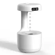Anti Gravity Droplet Rechargeable Humidifier Led Smart Display Clock White Humidifiers
