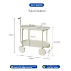 Movable Modern Trolley Small Unit Coffee Table Cart Storage Sofa Side Table wit