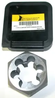 Interstate Hex Rethreading Die for 1 3/16"-12 UNS 1" Thick 79770236