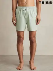 Reiss Mint Green Cliff Drawstring Swim Shorts (AM3668) | $120