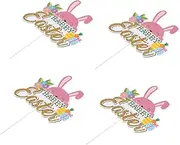 ULDIGI 4pcs Easter Rabbit Shape Cupcake Toppers Adorable Cake Picks for Easter Party Decoration for Cakes Cupcakes Desserts Delicately Crafted for Use