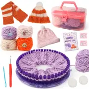 QXHOL Knit Hat Scarf Knitting Loom Kit - DIY Craft Kit for Beginners，Create C...