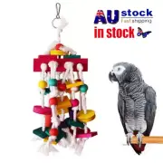 Bird Parrot Chewing Toy Large Natural Wooden Block Bird Toy Parrot Cage Bite Toy