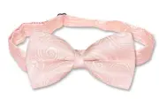 COVONA Men's BOW Tie Solid PEACH Color PAISLEY Mens BOWTIE for Tux or Suit