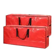 Christmas Tree Storage Bag- 2 pack - Fits Up to 7.5ft Xmas 7.5ft-2 pack Red