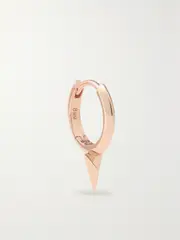 [MARIA TASH] MARIA TASH - 8mm Faceted Short Spike 14-karat Rose Gold Single Hoop Earring - One size One size Gold