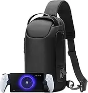 Travel Carrying Case for Playstation Portal Remote Player Shoulder Crossbody Bag for PS Portal Game Console & Accessories, USB External Port for Charging Dropproof Waterproof Black