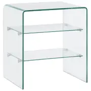 Coffee Table 50x40x56 cm Tempered Glass