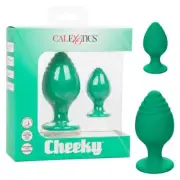 CalExotics Cheeky Butt Plug Kit - Green Sex Toy