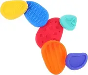 UPKOCH 6-Piece Boys and Girls Sensory Toys Soft Fidget Rings Textured Worry Stones Safe Fun