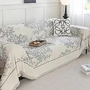 Couch Cover, 1 2 3 4-Seater Sofa Throw Cover Multipurpose Throws for Sofas Furniture Blanket Soft Chenille L-Shaped Corner Universal(Gray,180X180cm)