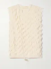 [Ulla Johnson] Ulla Johnson - Maelys Layered Scalloped Cotton-blend Top - Beige - medium medium Neutrals