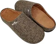 Orthotic Slippers with Arch Support for Plantar Fasciitis Pain Relief, Comfortable Orthopedic Clog House Shoes with Indoor Outdoor Anti-Skid Rubber Sole by ERGOfoot