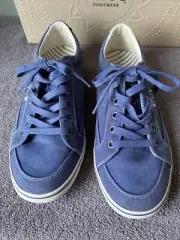 Taos Moc Star MST-13482A Indigo Canvas Low Sneakers Lace Up Shoes Womens Size 8