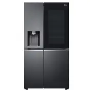 LG 635L Side by Side Fridge in Matte Black Finish GS-V600MBLC