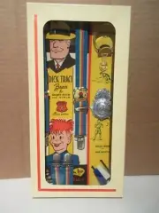 Dick Tracy Braces, Magnifying Glass, Badge & Whistle