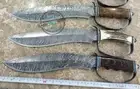 3 pcs of 17.00" Custom Hand Made Damascus steel Sasquatch Bowie knife (2573)