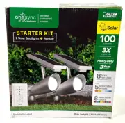 Feit Electric OneSync Landscape SOLAR Spotlight + Remote Starter Kit *NEW*