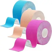 Athletic Sports Tape Elastic Kinesiology Tape,3Pcs Waterproof Kinetic Tape,Sport Trainers Waterproof Physio Sports Tape,Trainers Waterproof Physio SportsTape,Kinesiology Tape Latex Free AthleticTape