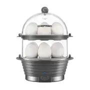 Electric Egg Cooker Boiler, Rapid Egg-Maker & Poacher, Food & Vegetable Steam...