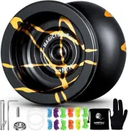 MAGICYOYO N11 Alloy Aluminum Professional Yoyo Unresponsive YoYo Ball (Black) AU