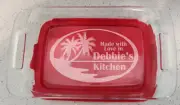 Personalized with your name Pyrex Baking Dish 9x13 with lid Beach Life