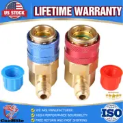 Quick Refrigerant Adapter Coupler Auto A/C Manifold Gauge Low/High AC HVAC