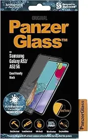 PanzerGlass Screen Protector - Case Friendly - for Samsung Galaxy A52 / Galaxy A52 5G - Black - Full Frame Coverage, Rounded Edges