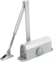 KQIVEN Door Closer, Automatic Adjustable Closers, Medium Duty Surface-Mounted Commercial Automatic Door Closer, Easy Installation Use for Door Weights 99~143 Lbs silvery KQ1255