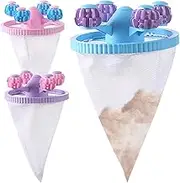 Hair Catcher Washer Machine, Conical Lint Filter Mesh Bag - Lint Cleaning Tool Reusable Floating Hair Filtering Mesh Removal for Wool Sweater Bathtub Dogs Cats Home Shower Travel Bathroom