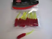 Pico lures 1.5 inch scent ringed pointer shad red and chart 10 per pack