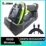 Zebra DS3678-HD3U42A2SFW Wireless Bluetooth Handheld USB 1D/2D Barcode Scanner