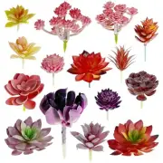 15 PCS Artificial Succulent Plants, Fake Succulent, Unpotted Faux Color 2