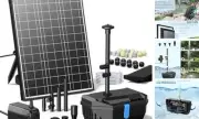 Solar Water Fountain Kit, Pond Filter with Solar Panel, 120 GPH Solar 20W