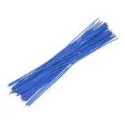 50PCS 20AWG Double-Ended Tinned Connector Wire 1 Pin 20CM Jumper Wire Blue