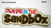 PLAYING IN SANDBOX TITLE play summer scrapbook premade paper piecing by Rhonda