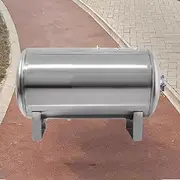 Stainless Steel Pressure Vessel with Vent Connection, 26 42 52 66 79 132 185 Gallon Well Pump Air Bubble Tank, Large Capacity Water Fountain Pressure Vessel, for Parks/Homes/Farms/Schools