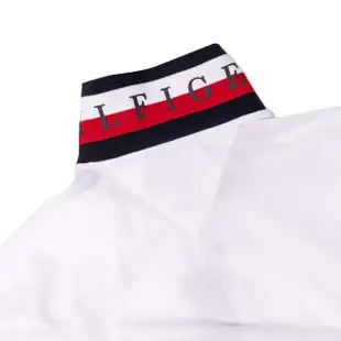 【Tommy Hilfiger】TOMMY 經典貼布大Logo短袖POLO衫 上衣-白色(平輸品)