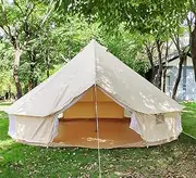 Been Younger Outdoor Cotton Canvas Bell Tent 4 Seasons Tent for Family Travel Party and Hunting Camping Yurt Tent