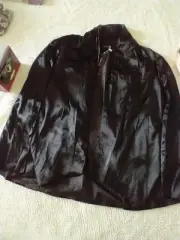 NEW BLACK SATIN HALLOWEEN MAGICIAN CAPE VEST BY CLOTHES/DANCER~PERFORMER~VAMPIRE