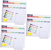 FOMIYES 3 Sets Fridge Board Magnetic Duster Erasable Planning Schedule Office to Do List Planner Board