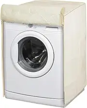 Washing Machine Cover Front Loader Washing Machine Cover Double Zip Washing Machine Cover 60 x 60 x 80 cm Indoor Outdoor Beige Washing Machine Dryer Waterproof