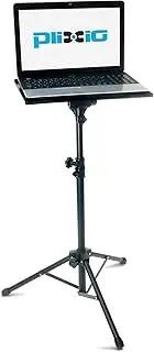 Plixio Adjustable Laptop Stand - Portable Projector Mount Tripod Podium, DJ Mixer Stand Up Desk Computer Stand Tray and Holder (27" to 48")