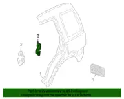 ( 1 ) GENUINE LAND ROVER ASR1278 Striker Plate-Door 1996-2006 Freelander (for: Land Rover)
